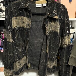 Vintage Chico's Army Green and Tan Women’s Jacket